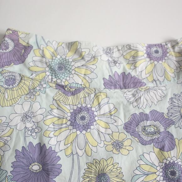 Women's Skirt Size Medium Knee Length Blue Floral - Picture 3 of 8